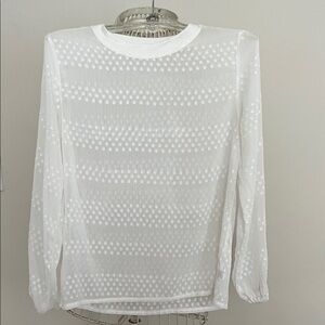 SHEIN White Textured Blouse